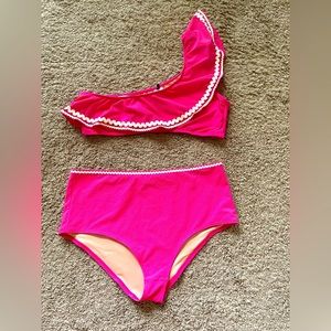 J. Crew pink two piece swimsuit